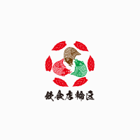 葉っぱと鯉の和風ロゴデザイン/和食店