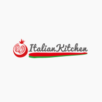 [カフェ、ピザ屋さん]トマトのイタリアンカラーのロゴマーク