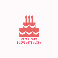 ウェディングケーキのイラストロゴ
